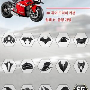 Ducati Panigale V4SV4R 오토바이 탄소 섬유 개조 액세서리 고정 윈드 윙 프린트 쉘에 적합