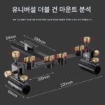 새로운 낚시 상자 낚시 의자 더블 터렛 브라켓 유니버설 더블 헤드 더블 막대 코너 낚시 더블 막대 랙 더블 터렛 시트 낚시 장비 - 이미지 4