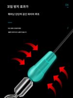 8자 링 라인 클립 실리콘 엉킴 방지 콩 대량 대형 엉킴 방지 우주 콩 잠금 콩 낚시 소형 액세서리 - 이미지 2