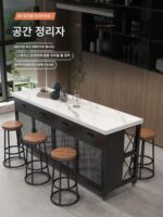 오픈형 주방 섬 캐비닛 분리형 센터 섬 레스토랑 작업대 조리대 식사 사이드 캐비닛 보관 캐비닛 티 캐비닛 - 이미지 2