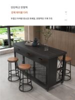 오픈형 주방 섬 캐비닛 분리형 센터 섬 레스토랑 작업대 조리대 식사 사이드 캐비닛 보관 캐비닛 티 캐비닛 - 이미지 4