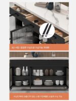 오픈형 주방 섬 캐비닛 분리형 센터 섬 레스토랑 작업대 조리대 식사 사이드 캐비닛 보관 캐비닛 티 캐비닛 - 이미지 5