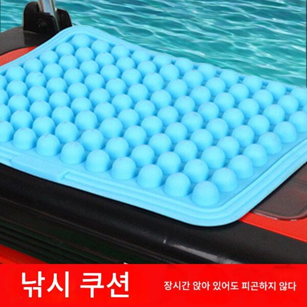 여름철 및 사계절 엉덩이 통증 예방 낚시 의자 겸 낚시 상자 쿠션 통기성 방수 라텍스 소형 찐빵 냉각 패드