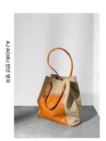 [AJ AOIRJ] 니치 정품 가죽 스플라이싱 옥스포드 나일론 통근 가방 대용량 토트백 숄더 핸드백