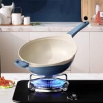 일본 점토 노스틱 팬 가정용 프라이팬 무코팅 세라믹 팬 프라이팬 플랫 바텀 인덕션 쿠커 가스 스토브 전용