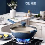 일본 점토 노스틱 팬 가정용 프라이팬 무코팅 세라믹 팬 프라이팬 플랫 바텀 인덕션 쿠커 가스 스토브 전용 - 이미지 2