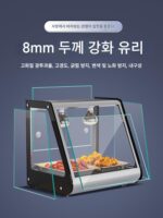단열 캐비닛 상업용 단열 상자 가열 온도 조절기 식품 디스플레이 캐비닛 소형 데스크탑 계란 타트 밤 빵 음료 - 이미지 3