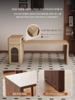 소형 아파트 좁은 섬 식탁 통합 접이식 앤틱 스타일 미니 록 슬래브 역 호두 막대 - 이미지 5