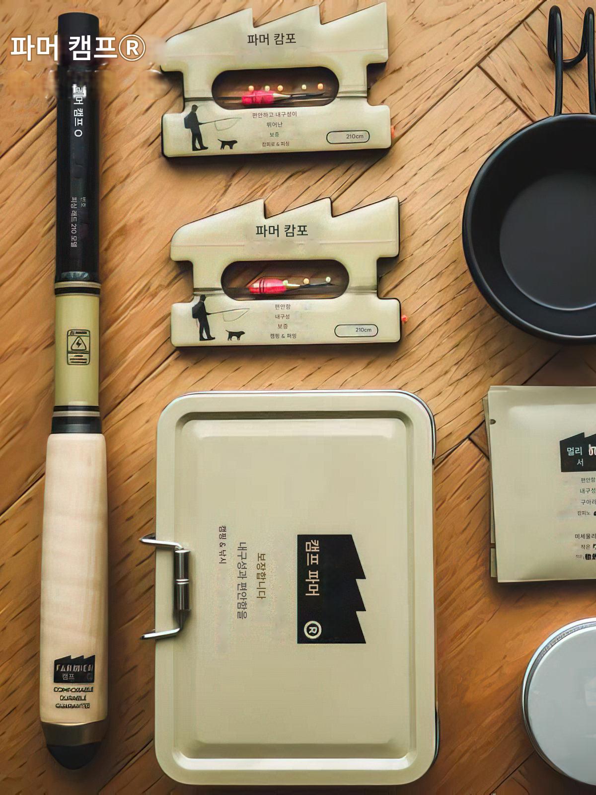 main_804513997181_0-1 파머캠프 소형 낚싯대 레트로 미노우 호스마우스 화이트 스트라이프 캠핑 미니 숏섹션 스트림 소형 핸드낚싯대 - 이미지 1