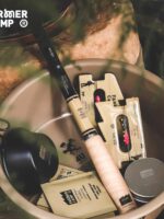 파머캠프 소형 낚싯대 레트로 미노우 호스마우스 화이트 스트라이프 캠핑 미니 숏섹션 스트림 소형 핸드낚싯대 - 이미지 2