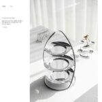 유럽 ​​스타일 스테인리스 스틸 애프터눈 티 스낵 스탠드 라이트 럭셔리 3층 디저트 스탠드 케이크 과일 식품 디스플레이 스탠드 장식품 - 이미지 5