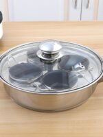 돌체쿨치 스테인리스 스틸 찜계란냄비 다기능 냄비 프라이팬 프라이팬 삶은 계란 냄비 아침 식사 냄비 식품 보충제 - 이미지 2
