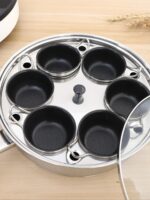 돌체쿨치 스테인리스 스틸 찜계란냄비 다기능 냄비 프라이팬 프라이팬 삶은 계란 냄비 아침 식사 냄비 식품 보충제 - 이미지 3