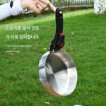 야외용 냄비 316 스테인리스 스틸 프라이팬 분리형 손잡이 냄비 휴대용 소형 프라이팬 노스틱 캠핑 조리기구 - 이미지 4