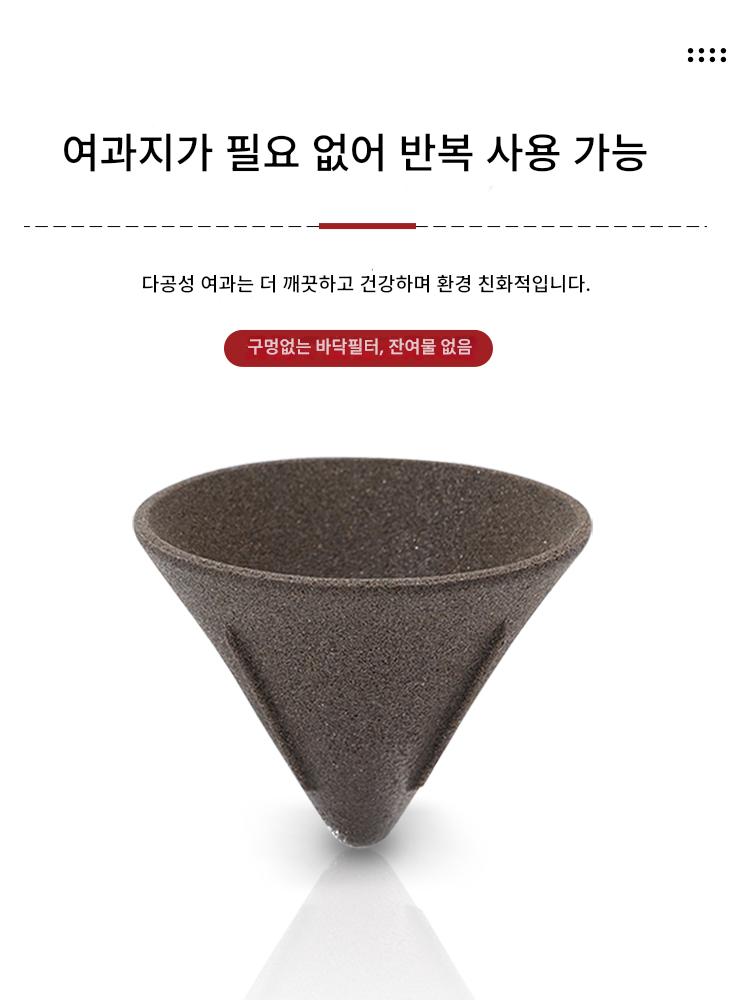 main_805765101091_0-1 V자형 필터컵 세라믹 핸드브루 커피필터 가정용 미크론필터 프리필터지 미세기공 필터컵 티필터 V60 - 이미지 1