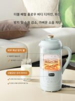 브루노 신품 두유기 1~5인용 벽부수기 가정용 전자동 저소음 비주얼 프리 조리용 밥풀 주서기 - 이미지 3