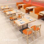 미쿤 비빔밥 테이블과 의자 조합 커스텀 레스토랑 일식 레스토랑 호텔 간식 국수집 서랍 테이블 상업 부스 - 이미지 2