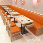 미쿤 비빔밥 테이블과 의자 조합 커스텀 레스토랑 일식 레스토랑 호텔 간식 국수집 서랍 테이블 상업 부스 - 이미지 3