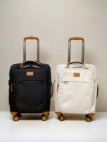 수출 신품 초경량 20인치 옥스포드 천 탑승 수하물 다기능 체크 트롤리 케이스 대용량 여행 가방