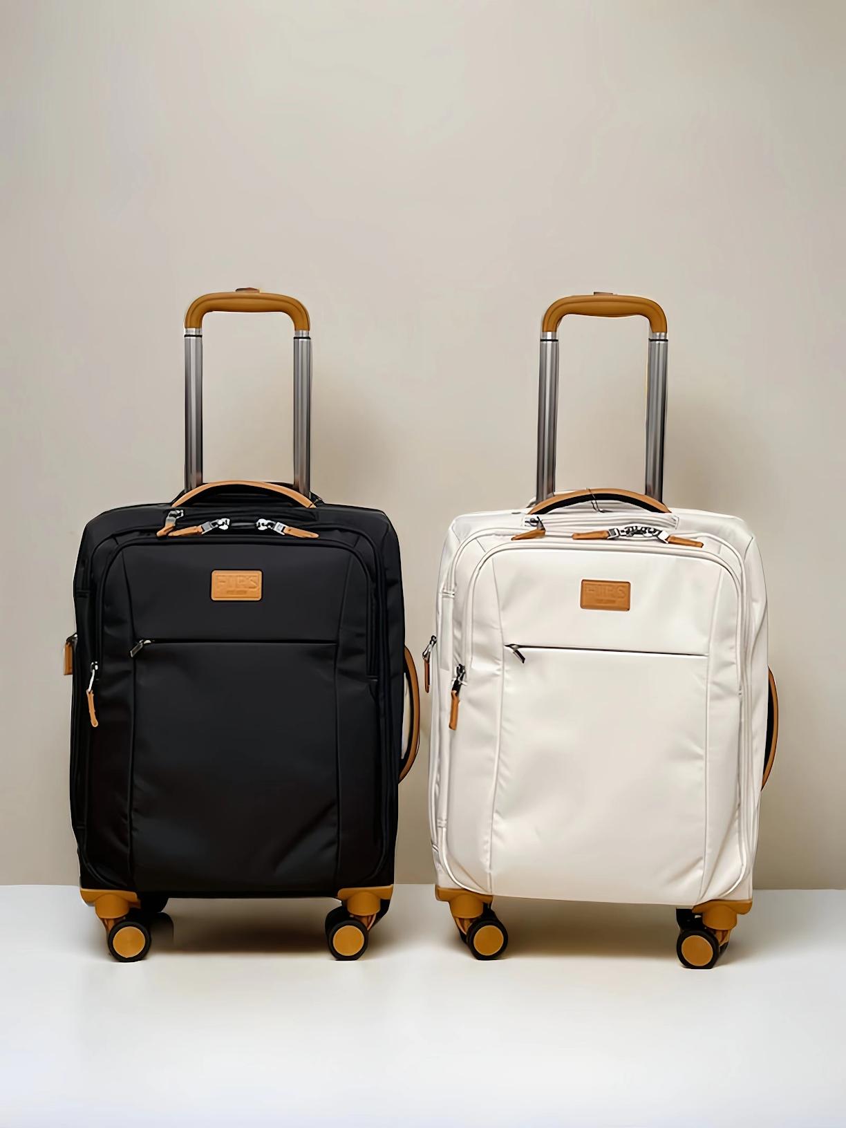 main_806287289517_0-1 수출 신품 초경량 20인치 옥스포드 천 탑승 수하물 다기능 체크 트롤리 케이스 대용량 여행 가방 - 이미지 1