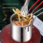 튀김기 304 스테인리스 스틸 가정용 및 상업용 방청 튀김기 튀김 바구니 높이 및 두꺼워짐 방지 오일 튀김 방지 깊은 냄비