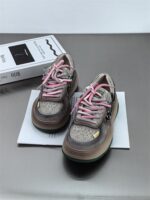 여성용 컬러풀 두꺼운 밑창 스포츠 캐주얼화 2024 봄 가을 신상 소가죽 레트로 아빠화 메시 통기성 스니커즈 - 이미지 5