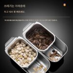 304 스테인리스 스틸 간식 상자 게으른 더블 레이어 과일 접시 배수 바구니 거실 보관 상자 멜론 씨앗 유물 먹기 - 이미지 2