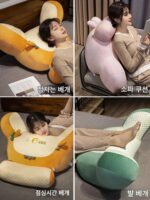 독일산 고품질 얼음콩 침대 옆 쿠션 스티칭 베개 사무실 기숙사 소프트 팩 대형 등받이 허리 베개 쿠션 - 이미지 5