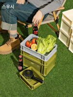 산업 스타일 데스크탑 보관 상자 커피 화장품 간식 바구니 플라스틱 사무실 야외 보관 상자 보관 선반 - 이미지 3