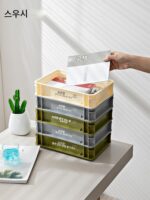 산업 스타일 데스크탑 보관 상자 커피 화장품 간식 바구니 플라스틱 사무실 야외 보관 상자 보관 선반 - 이미지 4