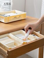 산업 스타일 데스크탑 보관 상자 커피 화장품 간식 바구니 플라스틱 사무실 야외 보관 상자 보관 선반 - 이미지 5