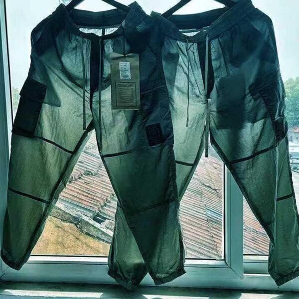 차오 브랜드 루즈 속건성 반투명 선크림 스킨 팬츠 남성 여름 가볍고 통기성 있는 오버올 아웃도어 캐주얼 팬츠