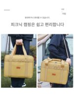 야외용 카세트 스토브 수납 가방 가스 탱크 베이킹 트레이 충돌 방지 이중층 대용량 핸드백 캠핑 주방용품 잡화 가방 - 이미지 5