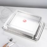 304 스테인리스 스틸 티라미수 케이크 스톨 몰드 식품 등급 상자 직사각형 디저트 베이킹 도구 - 이미지 5