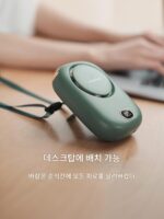 작은 팬 허리에 걸 수 있는 날개 없는 USB 충전 초장수명 배터리 휴대용 야외 여행 학생 기숙사 사무실 - 이미지 3