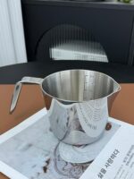 아침 식사용 계란 치는 기계 304 스테인리스 스틸 미니 밀크 포트 3겹 스틸 야외용 두꺼워진 베이킹 저울 측정 컵 뜨거운 오일 작은 냄비