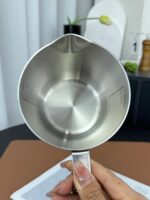 아침 식사용 계란 치는 기계 304 스테인리스 스틸 미니 밀크 포트 3겹 스틸 야외용 두꺼워진 베이킹 저울 측정 컵 뜨거운 오일 작은 냄비 - 이미지 3
