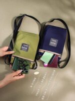 핸드폰 가방 미니 가방 남녀 한국 스타일 심플 2024 새로운 스타일 키 체인지 여름 산책 작은 어깨 가방 - 이미지 5