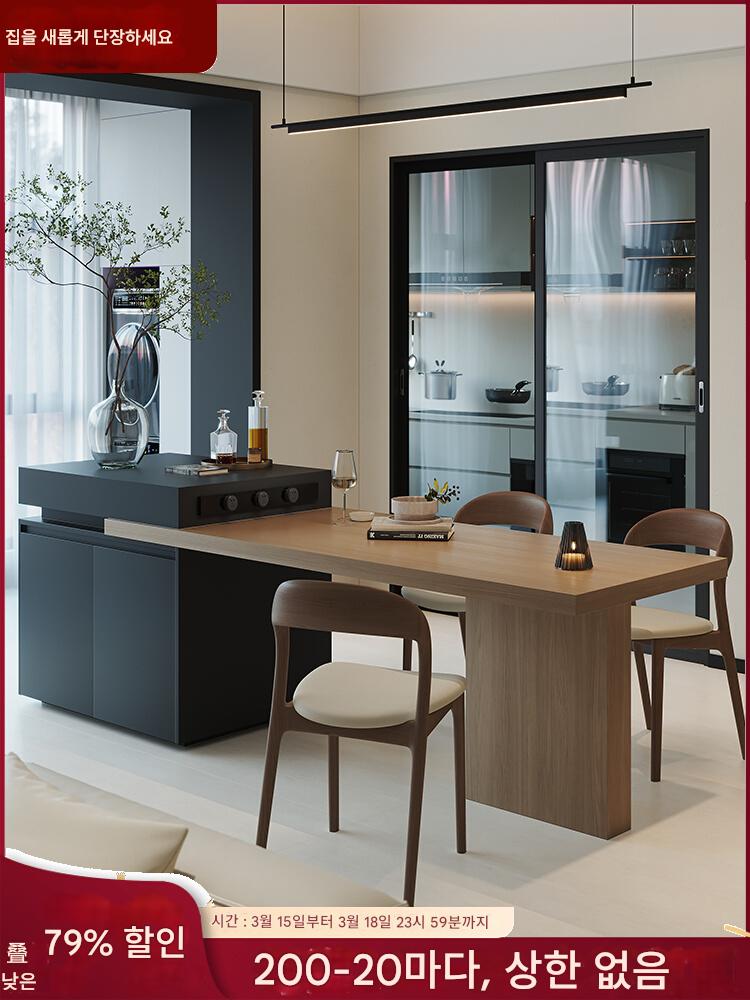 main_810073545438_0-1 올록 플레이트 아일랜드 테이블 식탁 재고 있음 가정용 고급 다기능 수납 주방 완성품 가벼운 고급 센터 캐비닛 - 이미지 1