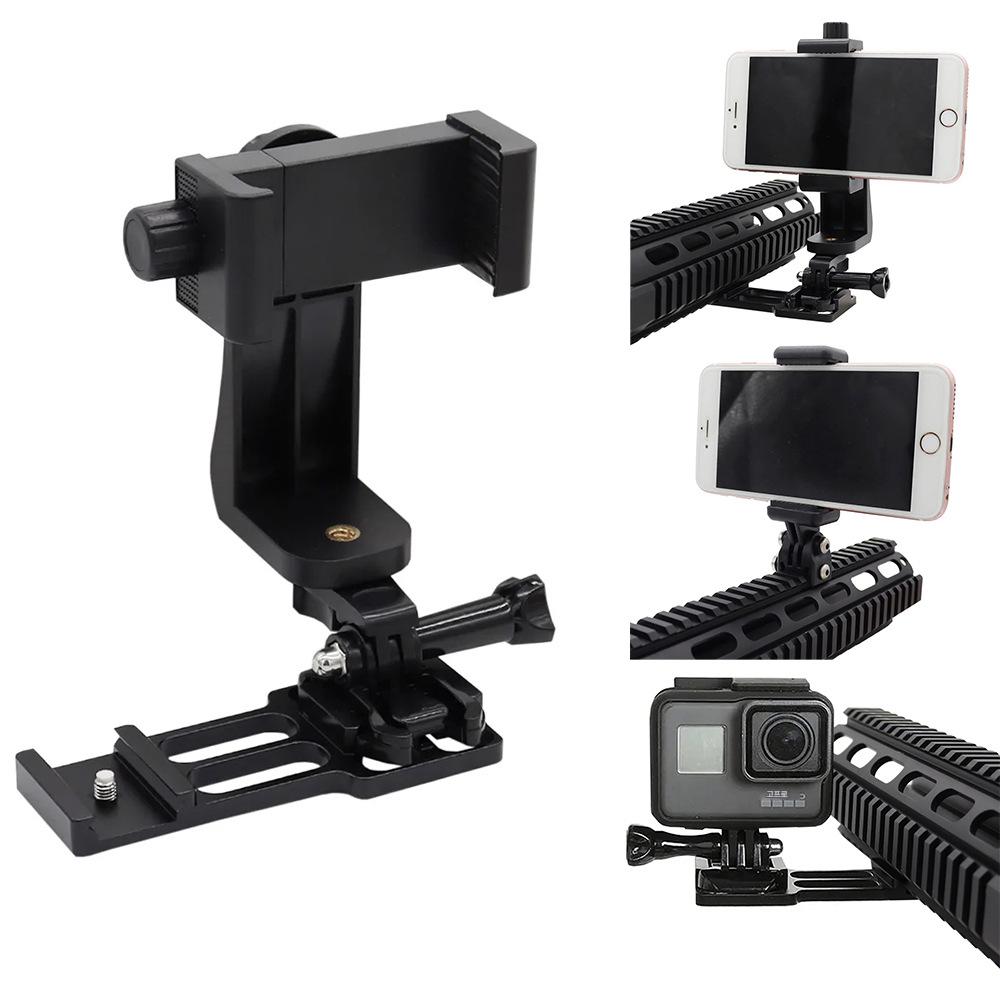 main_810127888840_0-1 택티컬 피쉬본 고프로 스포츠 카메라 모바일폰 카메라 브라켓 20mm 레일 장착베이스 라이브 방송 브라켓 - 이미지 1