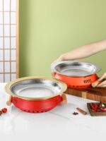 게 냄비 특수 냄비 304 스테인리스 스틸 건조 냄비 상업용 알코올 유도 쿠커 개구리 냄비 다진 고추 생선 머리 분지