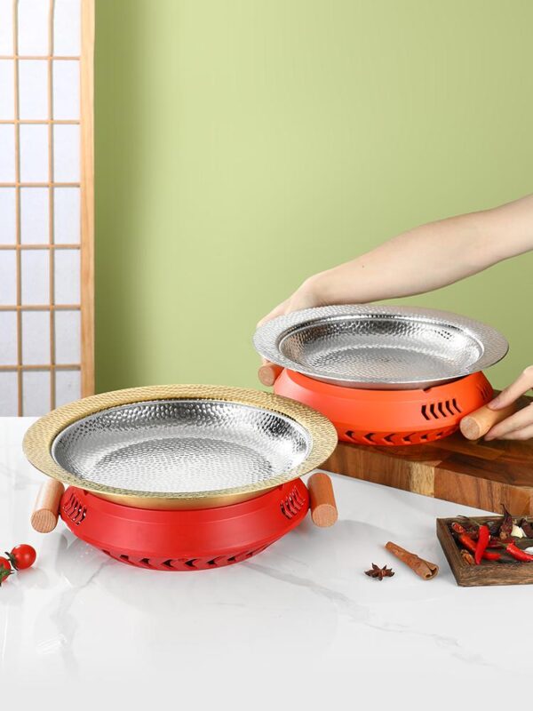 게 냄비 특수 냄비 304 스테인리스 스틸 건조 냄비 상업용 알코올 유도 쿠커 개구리 냄비 다진 고추 생선 머리 분지