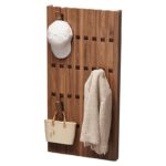 FAS 등급 애쉬 우드 ​​피아노 키 옷걸이 현관 견고한 나무 벽걸이 침실 공간 절약 현관 보관 옷걸이 - 이미지 5