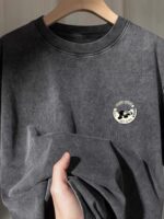 해외주문 꼬리상품 ~ 라벨철회 컷 해외무역 트렌디 브랜드 틈새 디스트레스드 레트로 워싱 순면 남녀 반팔 티셔츠