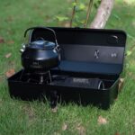 SWS 야외 캠핑 피크닉 티 끓는 물 핸드 브루잉 커피 콤비네이션 장비 세트 그라운드 네일 잡화 가방 도구 상자 - 이미지 3