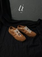 [마오마오자] DVN 브라운 데쉰 여성용 내부 신장 증가 2025년 봄 정품 가죽 복고풍 두꺼운 밑창 캐주얼화 - 이미지 2