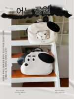 CILINPARK 밀크독 심플 pu 노트북 가방 귀여운 스타일 휴대용 개성 틈새 다목적 선물 가죽 macbook13-15인치에 적합 - 이미지 3