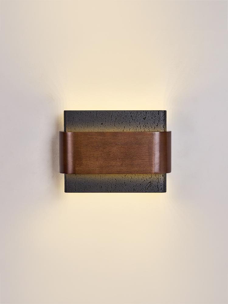 main_811405598874_0-1 중세 침실 침대 옆 벽등 고급 블랙홀 스톤 거실 배경 벽등 이탈리아 복고풍 레스토랑 통로 램프 - 이미지 1