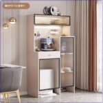 친환경 다이닝 사이드 캐비닛 통합형 벽면 하이 캐비닛 스톤 코보스 스위핑 로봇 랙 진공 청소기 보관 캐비닛 - 이미지 2