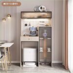 친환경 다이닝 사이드 캐비닛 통합형 벽면 하이 캐비닛 스톤 코보스 스위핑 로봇 랙 진공 청소기 보관 캐비닛 - 이미지 3